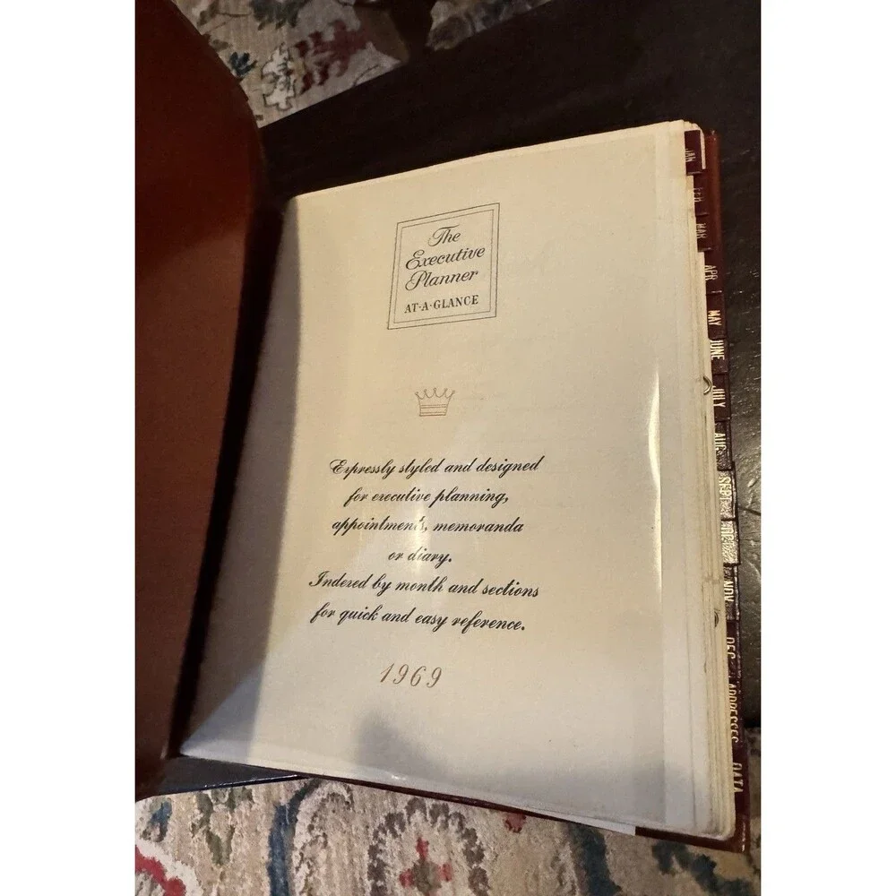 Eatons At A Glance Executive Planner 1967 Vintage Calendar Appointment Used